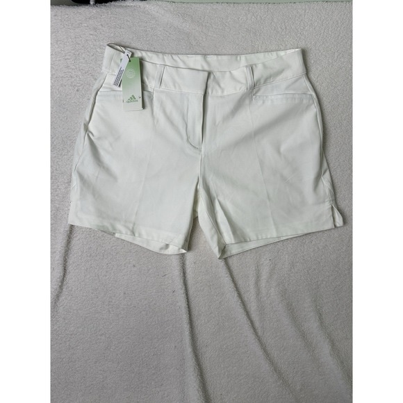 Adidas 5" Primegreen Golf Shorts White Women's 12 Stretch Flat Front Pockets - Picture 13 of 13